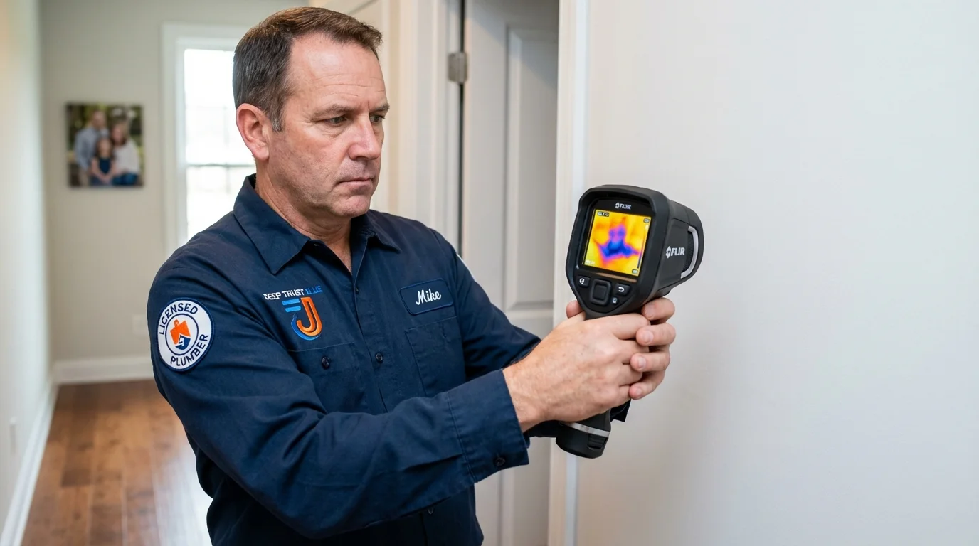 Thermal imaging leak detection by Johns Plumbing LLC in Brocton